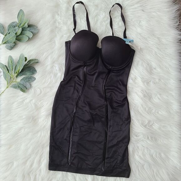 Flexees Easy Up by MAIDENFORM Convertible Slip Built in Bra Shapewear 34C NWT - Picture 1 of 8
